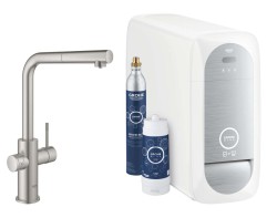 GROHE - Blue Home Dřezová baterie Connected, s chladícím zařízením a filtrací, supersteel (31539DC0)