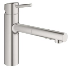 GROHE - Concetto Páková dřezová baterie, supersteel (30273DC1)