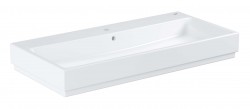 GROHE - Cube Ceramic Umyvadlo s přepadem, 101x49 cm, PureGuard, alpská bílá (3938600H)