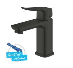 GROHE - Dice Umyvadlová baterie s výpustí Push-Open, studený start, matná černá (1018612430)