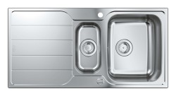 GROHE - Dřez K500 s automatickým odtokem, 100x50 cm, kartáčovaná nerez (31572SD1)