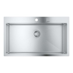 GROHE - Dřez K800 s automatickým odtokem, 85x51 cm, kartáčovaná nerez (31584SD1)