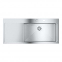 GROHE - Dřezy Dřez K1000 s automatickým odtokem, 116x52 cm, kartáčovaná nerez (31582SD1)