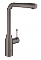 GROHE - Essence Dřezová baterie s výsuvnou sprškou, tmavý grafit (30270A00)