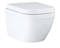 GROHE - Euro Ceramic Závěsné WC se sedátkem softclose, rimless, Triple Vortex, alpská bílá (39693000)