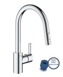 GROHE - Feel Dřezová baterie s výsuvnou sprškou, chrom (31486001)