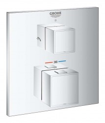 GROHE - Grohtherm Cube Termostatická baterie pod omítku pro 2 spotřebiče, chrom (24154000)