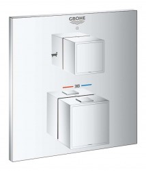 GROHE - Grohtherm Cube Termostatická baterie pod omítku pro 2 spotřebiče, chrom (24155000)