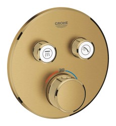 GROHE - Grohtherm SmartControl Termostatická sprchová baterie pod omítku, 2 ventily, kartáčovaný Cool Sunrise (29119GN0)