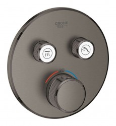 GROHE - Grohtherm SmartControl Termostatická sprchová baterie pod omítku, 2 ventily, kartáčovaný Hard Graphite (29119AL0)