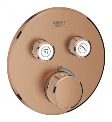 GROHE - Grohtherm SmartControl Termostatická sprchová baterie pod omítku, 2 ventily, kartáčovaný Warm Sunset (29119DL0)