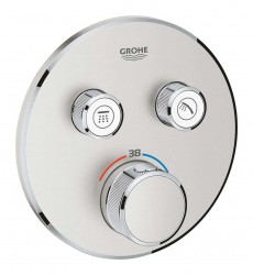 GROHE - Grohtherm SmartControl Termostatická sprchová baterie pod omítku, 2 ventily, supersteel (29119DC0)