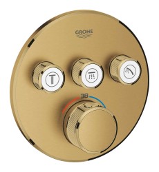 GROHE - Grohtherm SmartControl Termostatická sprchová podomítková baterie, 3 ventily, kartáčovaný Cool Sunrise (29121GN0)