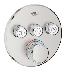 GROHE - Grohtherm SmartControl Termostatická sprchová podomítková baterie, 3 ventily, supersteel (29121DC0)