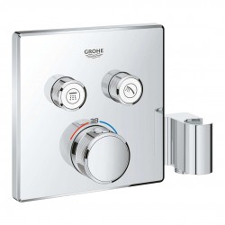 GROHE - Grohtherm SmartControl Termostatická vanová baterie pod omítku, se 2 ventily a držákem pro sprchu, chrom (29125000)