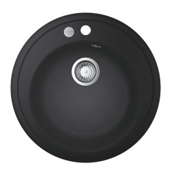 GROHE - Kompozitní dřez K200 s automatickým odtokem, průměr 51 cm, granitová černá (31656AP0)
