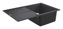 GROHE - Kompozitní dřez K400 s automatickým odtokem, 78x50 cm, granitová černá (31639AP0)