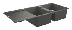 GROHE - Kompozitní dřez K500 s automatickým odtokem, 116x50 cm, granitová černá (31647AP0)