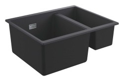 GROHE - Kompozitní dřez K500 s odtokem, 56x46 cm, granitová černá (31648AP0)