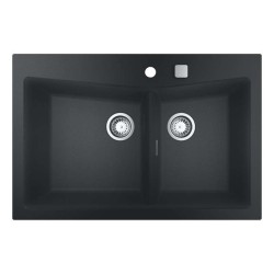 GROHE - Kompozitní dřez K700 s odtokem, 84x56 cm, granitová černá (31657AP0)