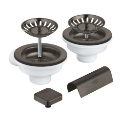 GROHE - Odtoková souprava pro dvoudřez, kartáčovaný Hard Graphite (40999AL0)