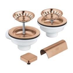 GROHE - Odtoková souprava pro dvoudřez, kartáčovaný Warm Sunset (40999DL0)