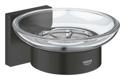 GROHE - QuickFix Start Cube Mýdlenka s držákem, sklo/matná černá (410962430)
