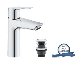 GROHE - QuickFix Start Umyvadlová baterie s výpustí Push-Open, chrom (24204002)