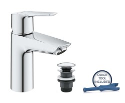 GROHE - QuickFix Start Umyvadlová baterie s výpustí Push-Open, studený start, chrom (23551002)