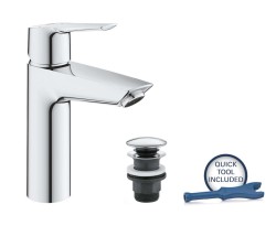 GROHE - QuickFix Start Umyvadlová baterie s výpustí Push-Open, studený start, chrom (23746002)