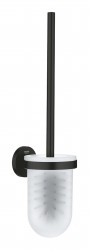 GROHE - QuickFix Start WC štětka nástěnná s držákem, sklo/matná černá (411852430)