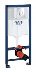 GROHE - Rapid SL Předstěnová instalace pro závěsné WC, tlačítko Skate Air, chrom (38763001)