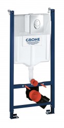 GROHE - Rapid SL Předstěnový instalační prvek pro závěsné WC, nádržka GD2, ovládací tlačítko Skate Air, chrom (38745001)