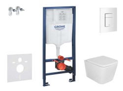 GROHE - Rapid SL Set předstěnové instalace, klozetu Arkas I sedátka softclose, tlačítko Skate Cosmopolitan, alpská bílá (SANI11BA3104)