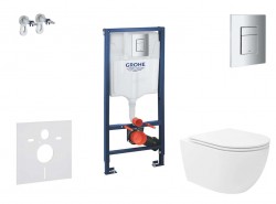 GROHE - Rapid SL Set předstěnové instalace, klozetu Oudee Vortex a sedátka softclose, tlačítko Skate Cosmopolitan, chrom (SANI11BA3109)