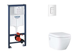 GROHE - Rapid SL Set předstěnové instalace, klozetu, sedátka SoftClose a tlačítka Skate Cosmopolitan, alpská bílá (SANI11BB3125)