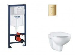 GROHE - Rapid SL Set předstěnové instalace, klozetu, sedátka SoftClose a tlačítka Skate Cosmopolitan, Cool Sunrise (SANI11BB4122)