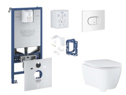 GROHE - Rapid SLX Set předstěnové instalace, klozetu, sedátka SoftClose, tlačítka Arena Cosmopolitan a sady pro vhazování tablet, alpská bílá (SANI11BB3144)