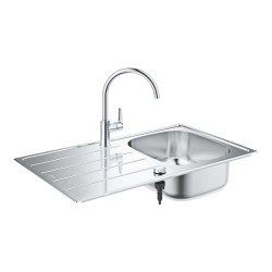 GROHE - Set dřezu K200 a baterie BauEdge, kartáčovaná nerez/chrom (31562SD1)