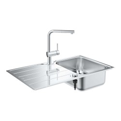GROHE - Set dřezu K500 a baterie Minta, kartáčovaná nerez/chrom (31573SD1)
