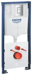 GROHE - Solido Předstěnový instalační set pro závěsné WC, ovládací tlačítko Even, chrom (39930000)