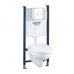 GROHE - Solido Set předstěnové instalace, klozetu a sedátka softclose, tlačítko Skate Air, alpská bílá (39116000)