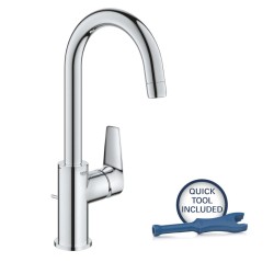 GROHE - Start Edge Umyvadlová baterie s otočným výtokem a výpustí, chrom (24201001)