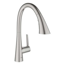 GROHE - Zedra Dřezová baterie s výsuvnou sprškou, supersteel (32294DC2)