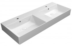 GSI - KUBE X keramické dvojumyvadlo 120x47cm, bílá ExtraGlaze (9425111)
