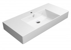 GSI - KUBE X keramické umyvadlo 100x47cm, s odkládacími plochami, bílá ExtraGlaze (9451111)