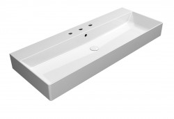 GSI - KUBE X keramické umyvadlo 120x47cm, 3 otvory, bílá Extra Glaze (9424311)