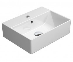 GSI - KUBE X keramické umyvadlo 45x35cm, broušená spodní hrana, bílá ExtraGlaze (94859111)