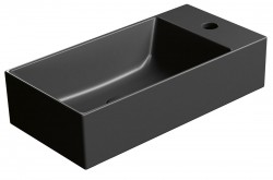 GSI - KUBE X keramické umyvadlo 50x25cm, pravé/levé, černá mat (9486126)