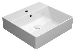 GSI - KUBE X keramické umyvadlo 50x47cm, broušená spodní hrana, bílá ExtraGlaze (94309111)